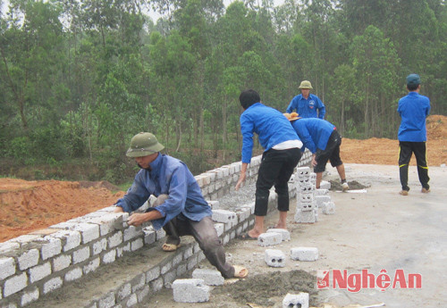 Xây dựng nông thôn mới ở Quỳnh Thắng.