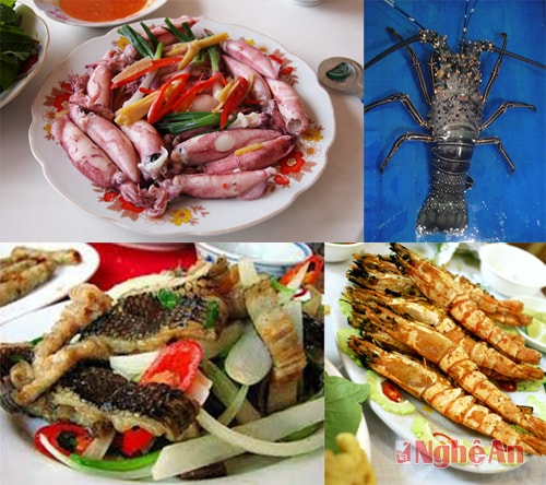 Các món ăn hải sản của nhà hàng