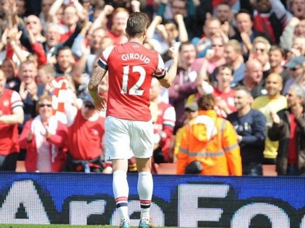 Giroud giúp Arsenal giành trọn 3 điểm trước West Brom. (Nguồn: Daily Mail)