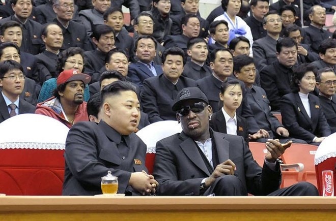 Dennis Rodman từng tới Triều Tiên theo lời mời của ông Kim Jong-Un (Nguồn: AFP)