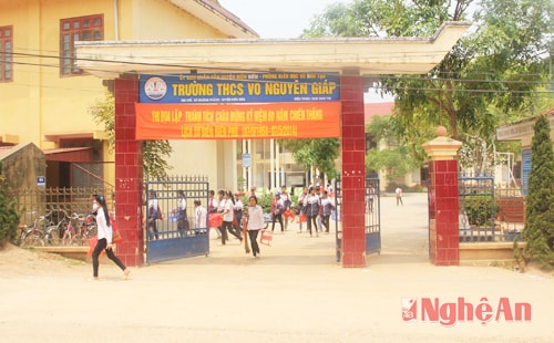 Ngôi trường mang tên Đại tướng Võ Nguyên Giáp ở xã Mường Phăng