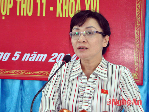 Đại biểu Lê Thị Tám giải trình một số vấn đề cử tri quan tâm
