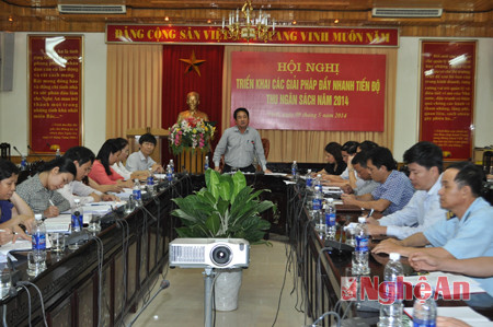 Đồng chí Thái Văn Hằng, Phó chủ tịch UBND tỉnh kết luận tại hội nghị