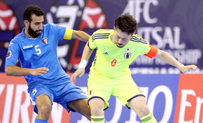 Nhật Bản (phải) đã xuất sắc bảo vệ thành công danh hiệu ĐKVĐ futsal châu lục. Ảnh: Quang Nhựt