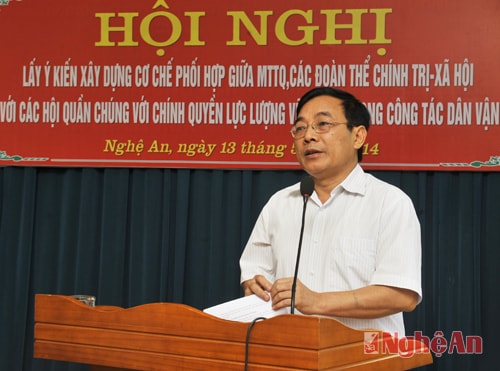 Đồng chí Nguyễn Văn Huy chủ trì hội nghị