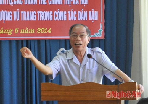 Đại diện Hội cựu chiến binh phát biểu