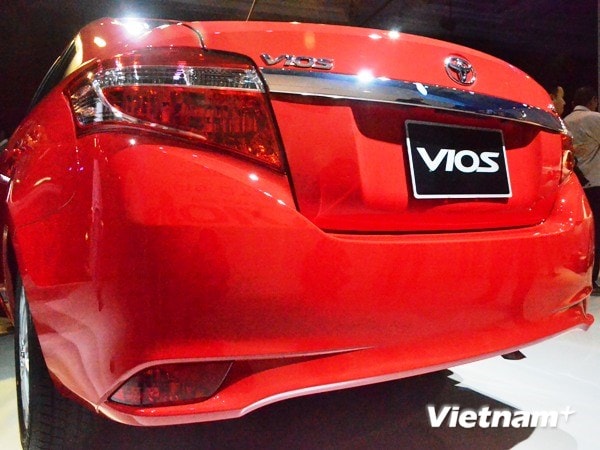 Mẫu xe Vios thế hệ đột phá mới 2014 có sự tăng trưởng mạnh nhất của Toyota Việt Nam. (Ảnh: Việt Hùng/Vietnam+)