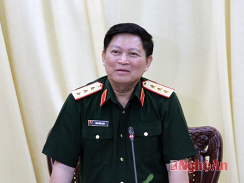 Thượng tướng Ngô Xuân Lịch kết luận buổi làm việc.