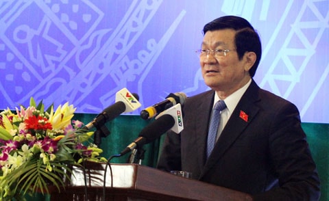 Chủ tịch nước phát biểu tại Hội nghị.