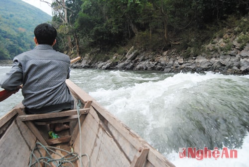 Thuyền vượt thác.