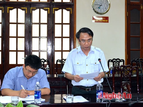 Đại diện Thanh tra tỉnh phát biểu.