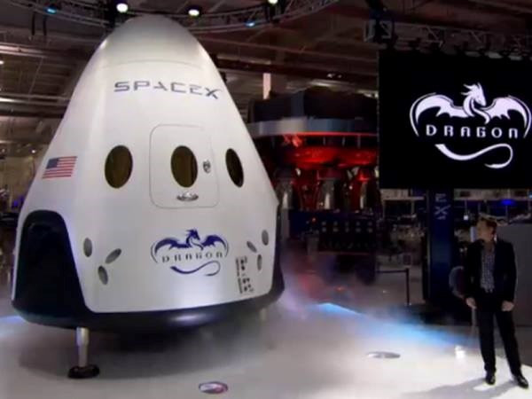 Tàu vũ trụ Dragon V2. (Nguồn: SpaceX)