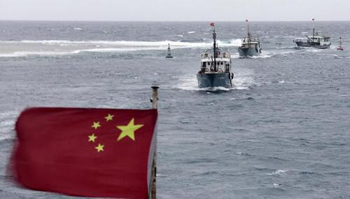 Tàu Trung Quốc hoạt động tại Hoàng Hải.