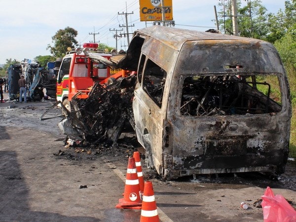 Hiện trường vụ tai nạn. (Nguồn: AFP/TTXVN)