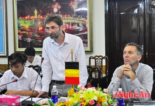 Ông Geert Vansijian - Phó đại sứ vương quốc Bỉ tại Việt Nam phát biểu