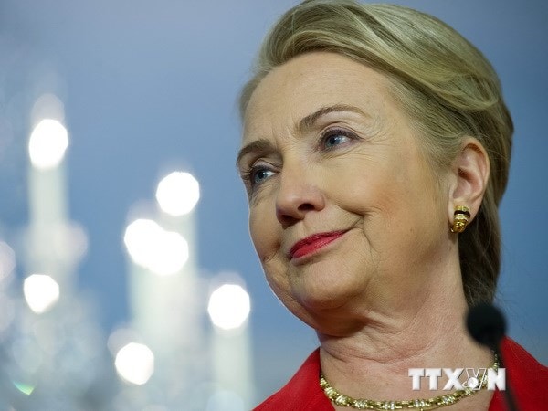 Cựu Ngoại trưởng Mỹ Hillary Clinton. (Nguồn: AFP/TTXVN)