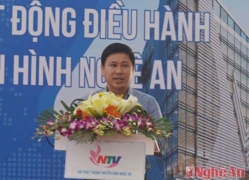 Ông Nguyễn Thành Lương, Phó Tổng giám đốc Đài truyền hình Việt Nam phát biểu tại buổi lễ.