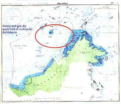 Bản đồ Malaysia phát hành năm 1979