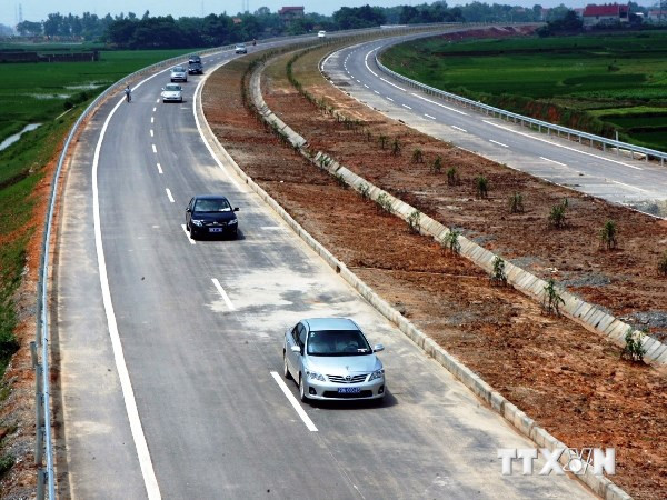 Một đoạn tuyến cao tốc Hà Nội-Thái Nguyên đã được đưa vào khai thác tạm thời. Ảnh: TTVN