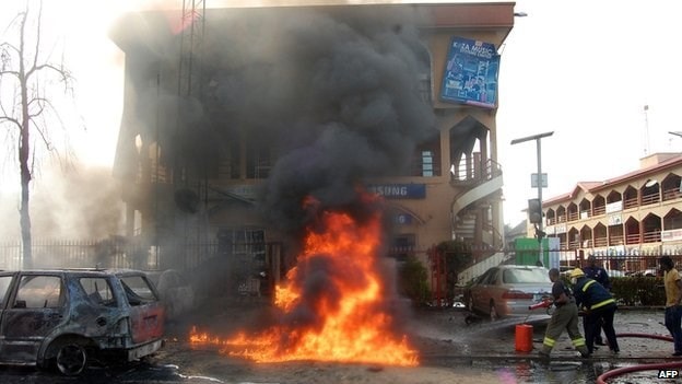 Hiện trường vụ nổ bom. (Nguồn: AFP)