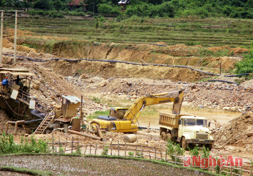 Khai thác tại xã Châu Thành (Quỳ Hợp).