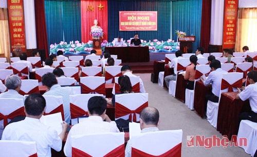 Quang cảnh hội nghị giao ban.