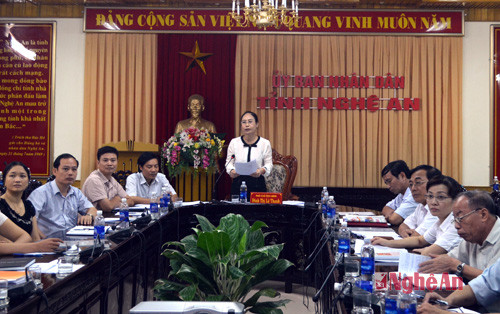 Đồng chí Đinh Thị Lệ Thanh phát biểu tại Hội nghị.