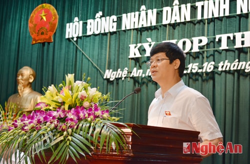 Phó Chủ tịch UBND tỉnh Lê Xuân Đại giải trình và trả lời chất vấn tại kỳ họp