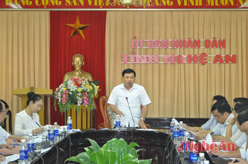 Đồng chí Nguyễn Xuân Đường chủ trì buổi làm việc