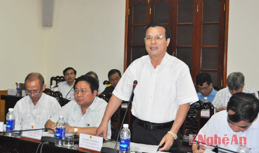 Đồng chí Nguyễn Trọng Cảnh - Giám đốc Sở Nông nghiệp và PTNT phát biểu.