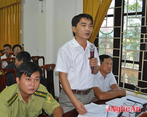 Ban quản lý rừng phòng hộ Kỳ Sơn phát biểu tại hội nghị