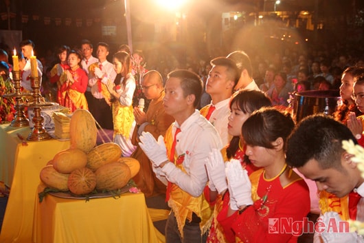 Lễ Vu Lan tại chùa Phúc Thành xã Hưng Châu (Hưng Nguyên).