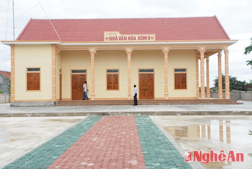 Nhà văn hóa xóm 6 xã Nghĩa Đồng.