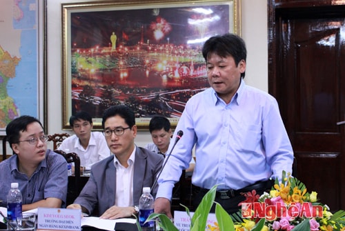 Ông Trần Kim Long trình bày tính cấp thiết của dự án