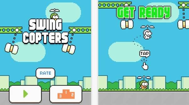 Thứ tư vừa rồi, game Swing Copters được Nguyễn Hà Đông đưa lên iOS và Android 