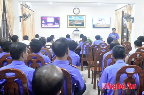 Toàn cảnh hội nghị tại điểm cầu Nghệ An.