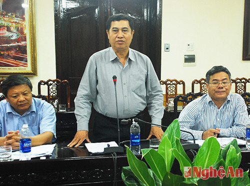 đồng chí Thứ trưởng - Phó Chủ nhiệm  Ủy ban Dân tộc Chính phủ Sơn Phước Hoan kết luận tại buổi làm việc