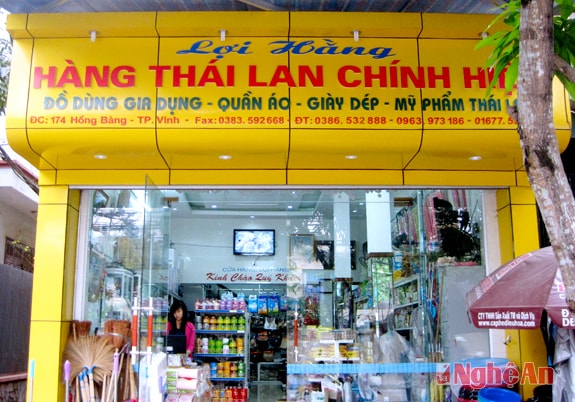 Thị trường TP. Vinh nở rộ nhiều cửa hàng chuyên kinh doanh sản phẩm tiêu dùng Thái Lan.