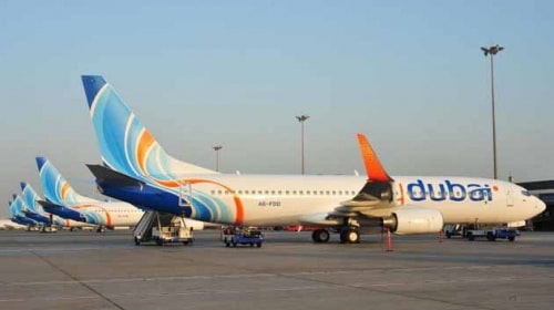 Máy bay của hãng FlyDubai. (Ảnh: Ibitimes)