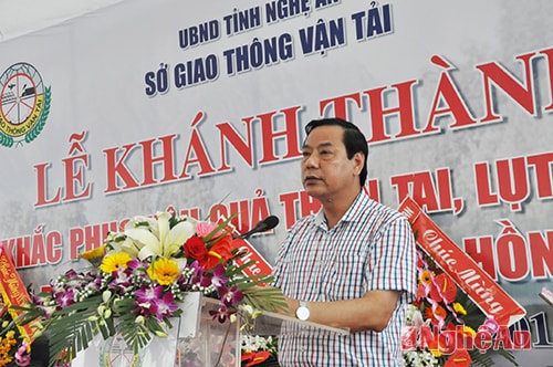 Đồng chí Nguyễn Hồng Kỳ phát biểu tại buổi lễ