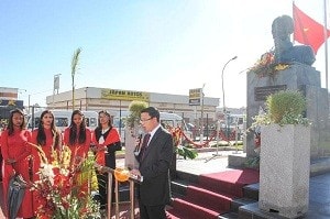 Đại sứ Nguyễn Văn Trung phát biểu tại buổi Lễ. Ảnh: ĐSQ VN tại Madagascar