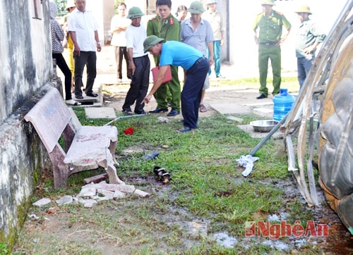 Hiện trường vụ tai nạn.
