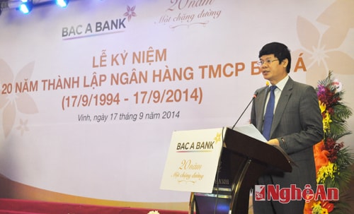 Đồng Chí Lê Xuân Đại – Phó Chủ tịch UBND tỉnh phát biểu tại lễ kỷ niệm