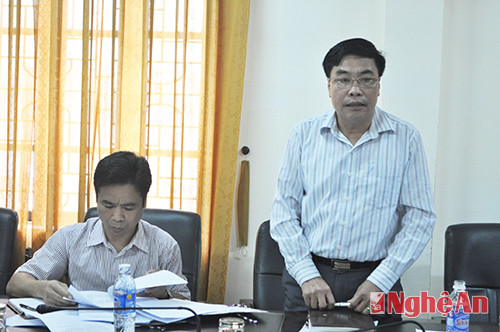 Ông Vi Lưu Bình - Phó Giám đốc Sở NN&PTNT phát biểu tại cuộc làm việc