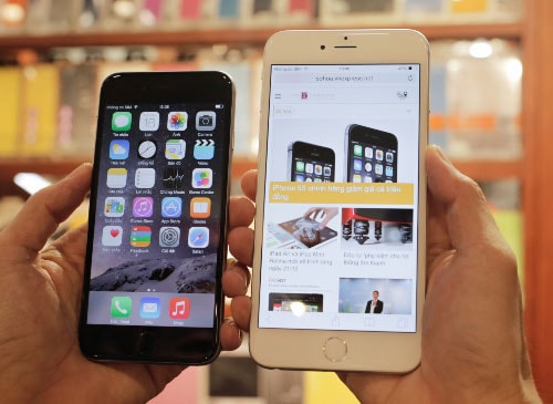 Bộ đôi iPhone 6 bất ngờ về Việt Nam trước khi được bán ra trên thế giới. Ảnh: Huy Đức.