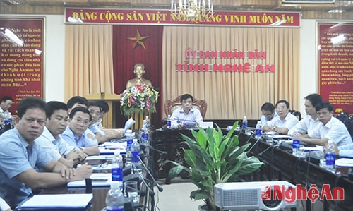 Đồng chí Huỳnh Thanh Điền chủ trì hội nghị tại điểm cầu Nghệ An
