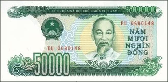 Tờ 50.000 đồng được phát hành ngày 15/10/1994