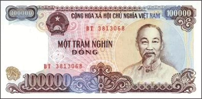 Tờ 100.000 đồng, mệnh giá cao nhất trong thời kỳ này phát hành ngày 1/9/2000