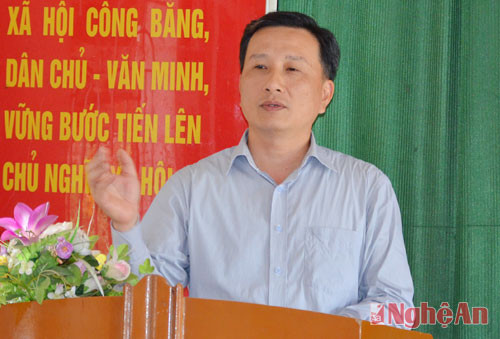 Đồng chí Lê Quang Huy phát biểu