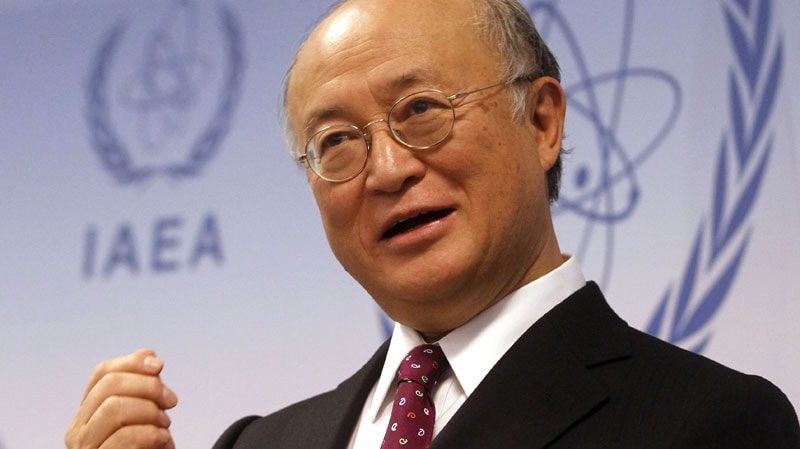 Ông Yukiya Amano, Tổng Giám đốc IAEA trong lễ trao giải ở Đại hội đồng IAEA lần thứ 58 ở Áo.